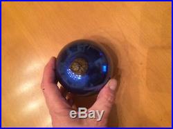 LG COBALT 6 Antique German Mercury Heavy Glass KUGEL Xmas Ornament Ball Germany