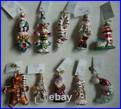 LOT 32 NWT New Christopher Radko Collectible Glass Christmas Holiday Ornaments