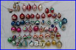 Lot Of 60 Vintage / Antique Glass Christmas Ornaments Shiny Brite USA W. Germany