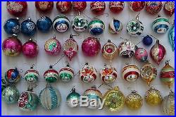 Lot Of 60 Vintage / Antique Glass Christmas Ornaments Shiny Brite USA W. Germany