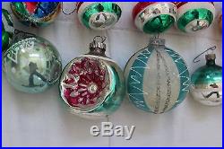 Lot Of 60 Vintage / Antique Glass Christmas Ornaments Shiny Brite USA W. Germany