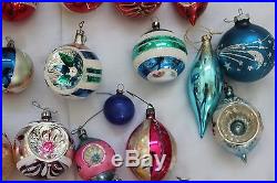 Lot Of 60 Vintage / Antique Glass Christmas Ornaments Shiny Brite USA W. Germany