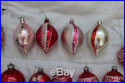 Lot Of 60 Vintage / Antique Glass Christmas Ornaments Shiny Brite USA W. Germany