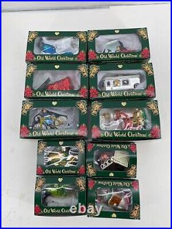 LOT of 10 pcs OWC Old World Christmas Ornament Glass