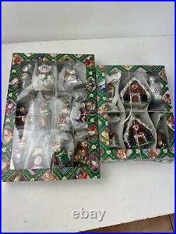 LOT of 16 pcs OWC Old World Christmas Ornament Glass 1 With Broken Foot
