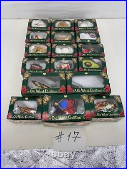 LOT of 17pcs OWC Old World Christmas Ornament Glass