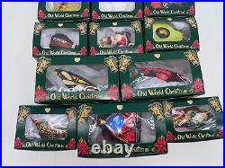 LOT of 17pcs OWC Old World Christmas Ornament Glass