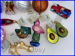 LOT of 24pcs OWC Old World Christmas Ornament Glass