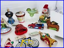 LOT of 26pcs OWC Old World Christmas Ornament Glass