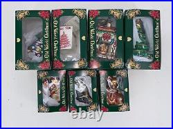 LOT of 7 pcs OWC Old World Christmas Ornament Glass