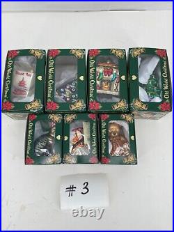 LOT of 7 pcs OWC Old World Christmas Ornament Glass