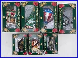 LOT of 7 pcs OWC Old World Christmas Ornament Glass