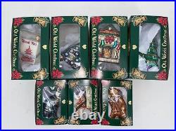 LOT of 7 pcs OWC Old World Christmas Ornament Glass