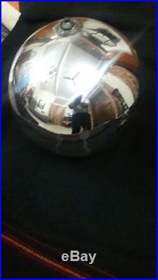 Large Antique Victorian Silver Mercury Glass German Christmas Kugel Ball 13
