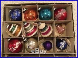 Large Lot of Vintage Shiny Brite Mercury Glass Christmas Ornaments