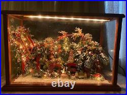 Large glass encased Christmas scene