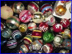 Large lot of vintage mercury glass Christmas ornamentsPolandItalyShiny Brite