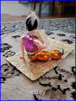 Laved Aladdin On Magic Carpet Italian Mercury Glass Christmas Ornament