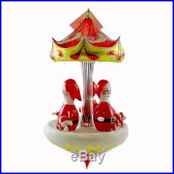 Laved Italian Ornaments SANTA CANDY CANE CAROUSEL Glass Christmas CAR002
