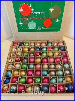 Lee Wards Feather Tree Miniature Mercury Glass Christmas Ornaments 72 in Box