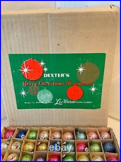 Lee Wards Feather Tree Miniature Mercury Glass Christmas Ornaments 72 in Box