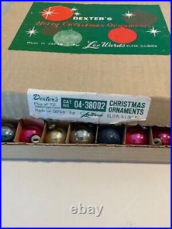 Lee Wards Feather Tree Miniature Mercury Glass Christmas Ornaments 72 in Box