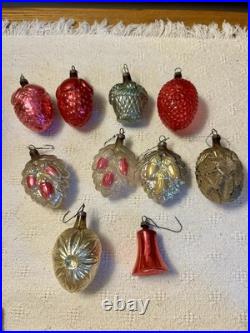 Lot 10 Vintage 1920s/30s Blown Mercury Glass Ornaments Germany Basket Acorn Lot 10 Vintage 1920s/30s Blown Mercury Glass Ornaments Germany Basket Acorn