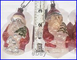 Lot/12 Set Antique Christmas Ornament Mercury Glass German Santa withOriginal Box