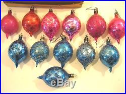 Lot 24 Vintage Poland Mercury Glass hand painted Indent Christmas Ornaments 3