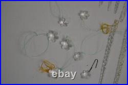Lot 36 Vintage Hand-Blown Glass Icicle Christmas Ornaments Twist Tear Drop Star