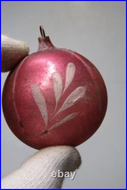 Lot Antique VTG 1900s Glass Pictured Indent BALL DROP Christmas Ornament Germany