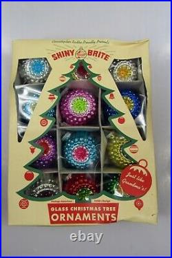Lot Christopher Radko Shiny Brite Jumbo Bumpy Double Indent Christmas Ornaments