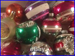 Lot Of 22 Vintage Christmas Ornaments Glass Poland Shiny Brite USA Japan Etc