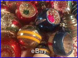 Lot Of 22 Vintage Christmas Ornaments Glass Poland Shiny Brite USA Japan Etc