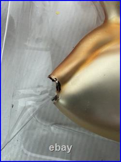 Lot Of 3 Pottery Barn Blown Glass Ornament Prancer, Vixen, Rudolph