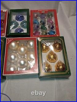 Lot Of 50 Various Multicolor Glass Ornaments With Bonus Knife And Server