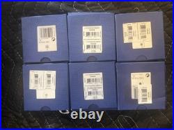 Lot Of 6 Swarovski Crystal Snowflake Christmas Holiday Ornaments With Boxes