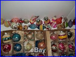 Lot Of 89 Vintage Glass Christmas Ornaments Indent Teardrop Mica Stencil & more
