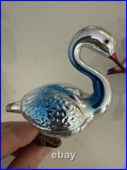 Lot Of Rare Vintage Bird Christmas Tree Glass Ornaments Italian