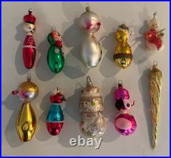 Lot Of Rare Vintage De Carlini Blown Glass Christmas Tree Ornaments Italian