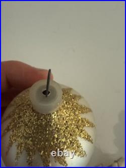 Lot Of Rare Vintage De Carlini Blown Glass Christmas Tree Ornaments Italian