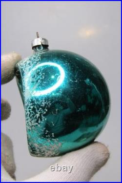 Lot VTG Antique Glass Stencil Pictured Indent 3 DROP Christmas Ornament Germany