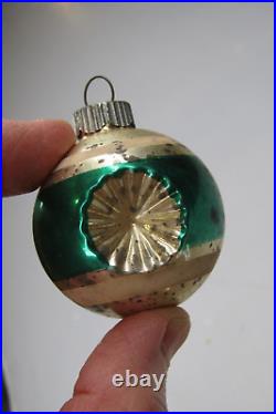 Lot VTG Blown Glass BELL INDENT DROP BALL Christmas Ornament Shiny Brite Premier