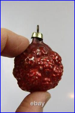 Lot VTG Blown Glass Feather Tree BERRY PINE CONES Christmas Ornaments Japan