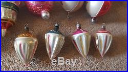 Lot VTG Christmas Mercury Glass Ornaments Teardrop Atomic Mid Century Drop Top