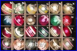 Lot VTG Glass Assorted Mica Pictured Striped BALL Christmas Ornament Corning US Lot VTG Glass Assorted Mica Pictured Striped BALL Christmas Ornament Corning US