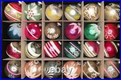 Lot VTG Glass Assorted Mica Pictured Striped BALL Christmas Ornament Corning US Lot VTG Glass Assorted Mica Pictured Striped BALL Christmas Ornament Corning US