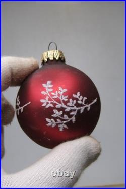 Lot VTG Glass Assorted Pictured Glittered BALL Christmas Ornaments Shiny Brite