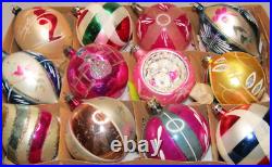 Lot VTG Glass Assorted Pictured SKI MAN BIRD Drop Ball Christmas Ornament Poland