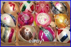 Lot VTG Glass Assorted Pictured SKI MAN BIRD Drop Ball Christmas Ornament Poland